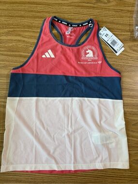 adidas Women's Red/Navy/Cream Boston Marathon 2024 Tank Top